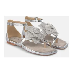 Sandaler<ALMA EN PENA Blomst flad sandal Grå