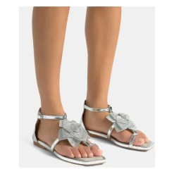 Sandaler<ALMA EN PENA Blomst flad sandal Grå
