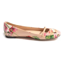 Ballerina Sko^Gucci Blomstrede Ballerina Sko Bloom Pink