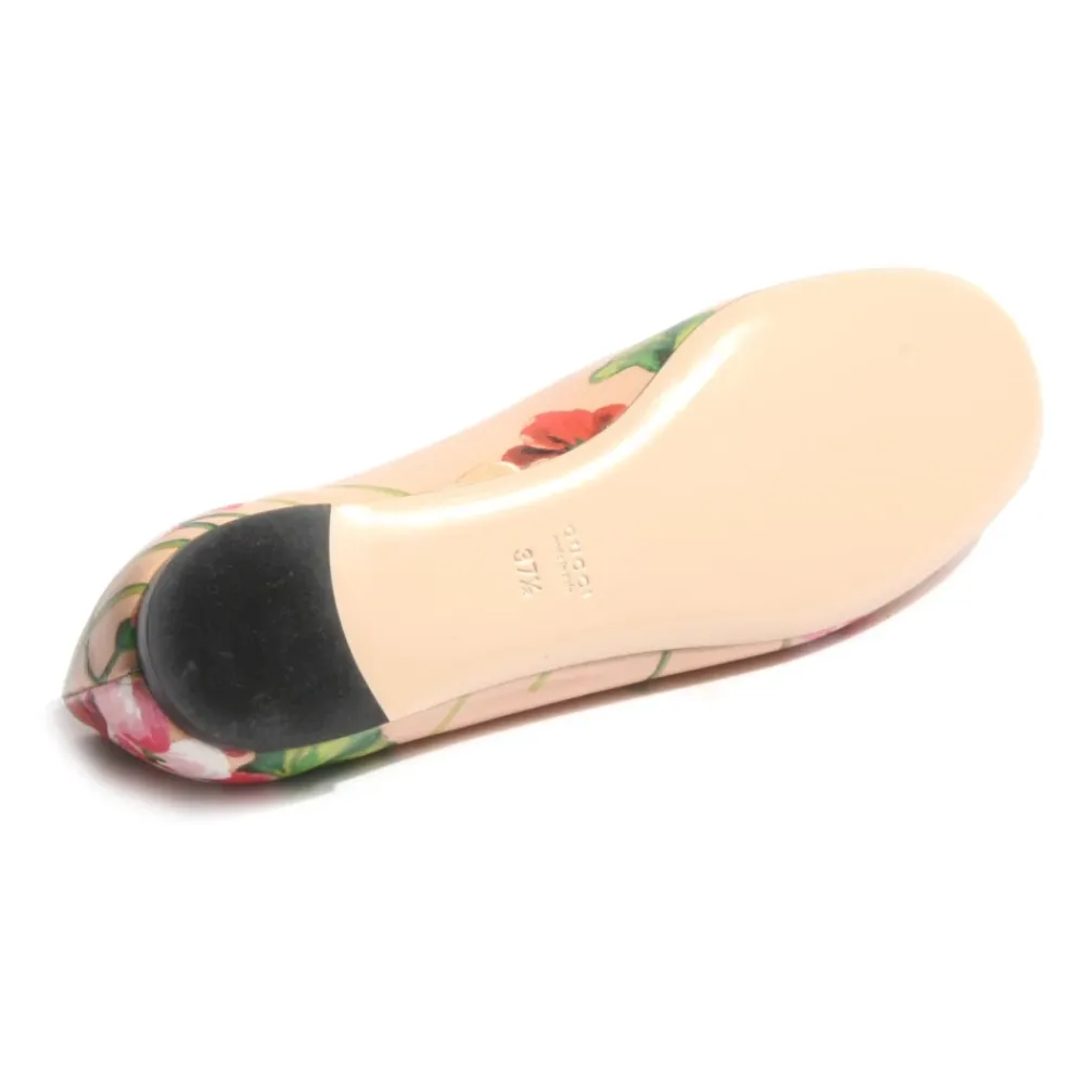 Ballerina Sko^Gucci Blomstrede Ballerina Sko Bloom Pink