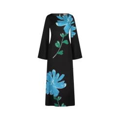 Kjoler^FABIENNE CHAPOT Blomstret Midi Kjole Sort