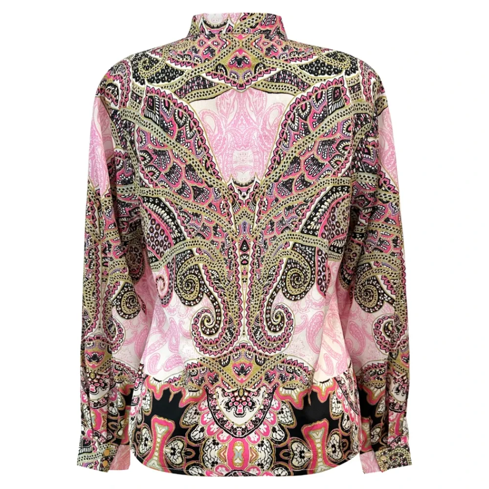 Bluser & Skjorter^Liberté Blomstret Paisley LS Skjorte i Pink Multifarvet