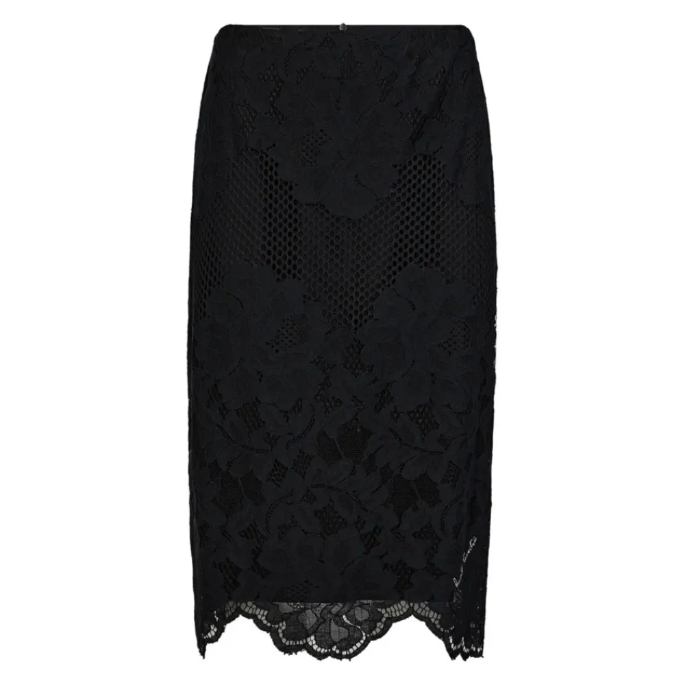Nederdele<Haute L'Amitié Blondekant Blyantskørt Sort