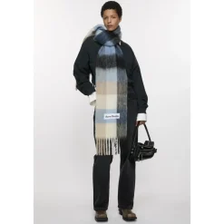 Tørklæder<Acne Studios t Ternet Mohair Tørklæde Stilfuldt Tilbehør Blå