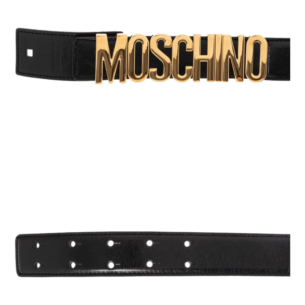 Bælter^Moschino Bælte med logo Sort