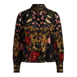 Bluser & Skjorter<Alice + Olivia Bluse med blomsterprint og mock neck Multifarvet