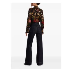 Bluser & Skjorter<Alice + Olivia Bluse med blomsterprint og mock neck Multifarvet