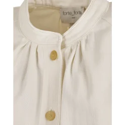 Bluser & Skjorter^Forte Forte Boheme Overshirt i Flydende Bomuld Hvid