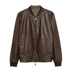 Jakker^Corneliani Bomber i læder Brun