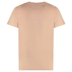 T-Shirts<See by Chloé Bomuld T-shirt med Ribbed Krave Pink