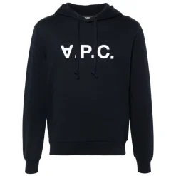 Trøjer^A.P.C. Bomulds Hoodie Blå