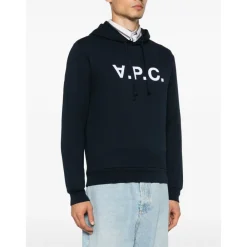 Trøjer^A.P.C. Bomulds Hoodie Blå