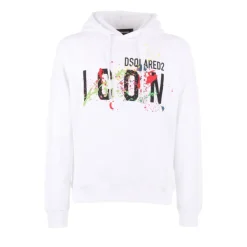 Trøjer^Dsquared2 Bomulds Hættetrøje Hvid