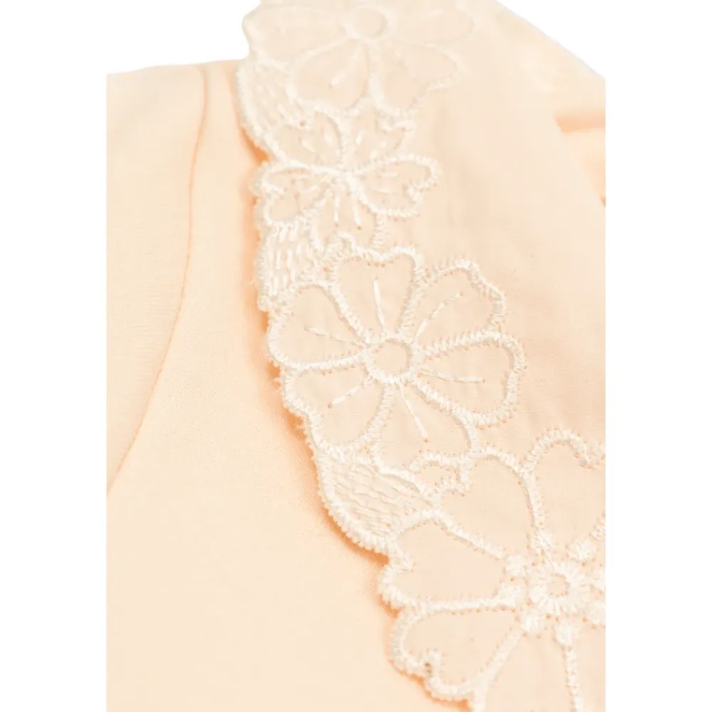 Kjoler & Nederdele<Chloé Bomulds Kjole med Blomsterbroderi Pink