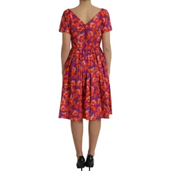 Kjoler^Dolce & Gabbana Bomuldsforet Midi Kjole Multifarvet