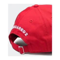 Huer & Kasketter<Dsquared2 Bomuldskasket med skygge Rød