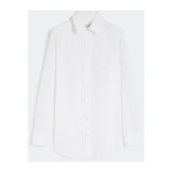 Bluser & Skjorter<Weekend Max Mara Bomuldsskjorte med klassiske detaljer Hvid