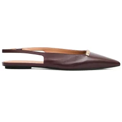 Ballerina Sko<Tod's Bordeaux Slingback Flats Rød