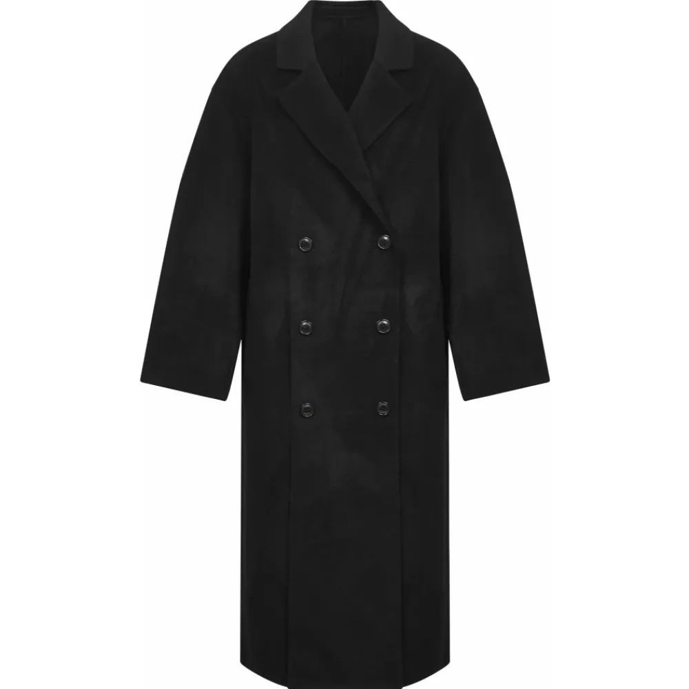 Frakker<Loulou Studio Borneo Coat Sort