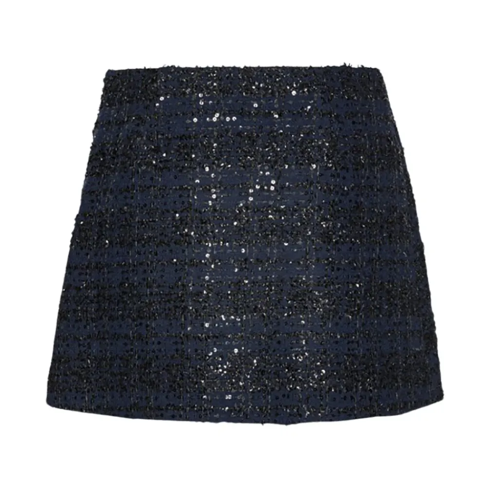 Nederdele^ROTATE Birger Christensen Boucle Mini Nederdel Blå