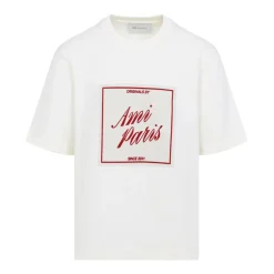 T-Shirts^Ami Paris Boxy Fit Kortærmet T-Shirt Beige