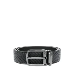 Bælter^Emporio Armani Braided Leather Belt Sort