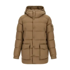 Frakker^Moncler Bretagne Hooded Short Down Jacket Beige