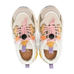 Sneakers<Flower Mountain Børns Multifarvede Sneakers med Falsk Pelskant Beige