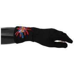Handsker|Handsker<Dolce & Gabbana Broderede Uldhandsker Sort