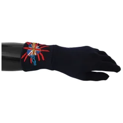 Handsker<Dolce & Gabbana Broderede Uldhandsker Blå