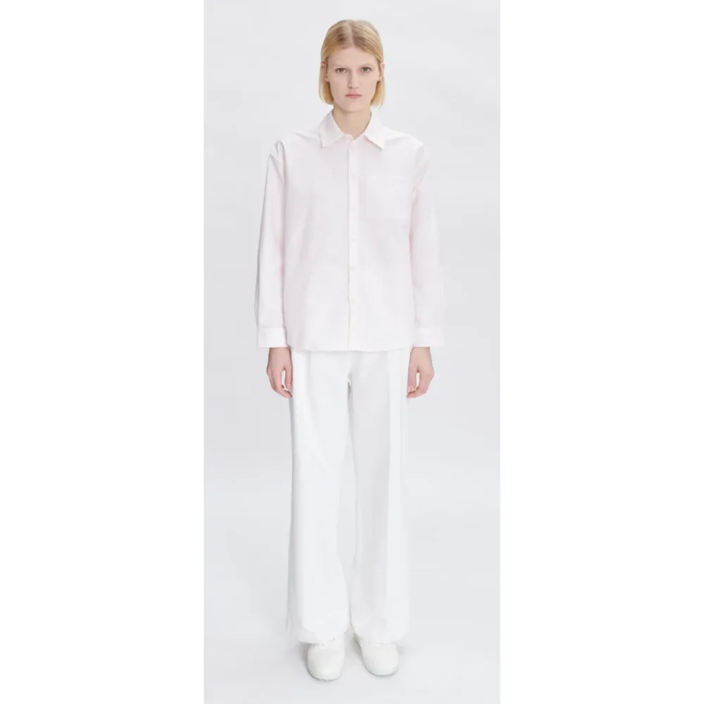 Bluser & Skjorter<A.P.C. Broderet Boyfriend Skjorte Hvid