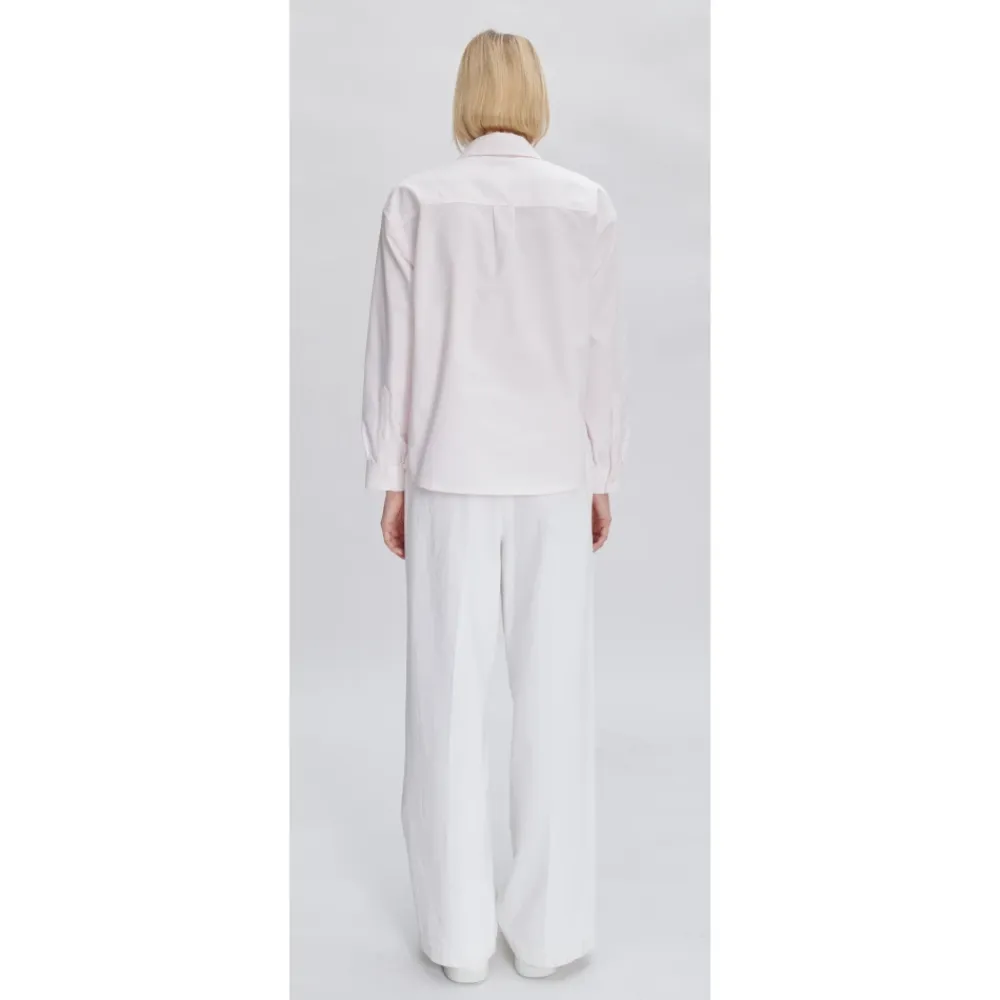 Bluser & Skjorter<A.P.C. Broderet Boyfriend Skjorte Hvid