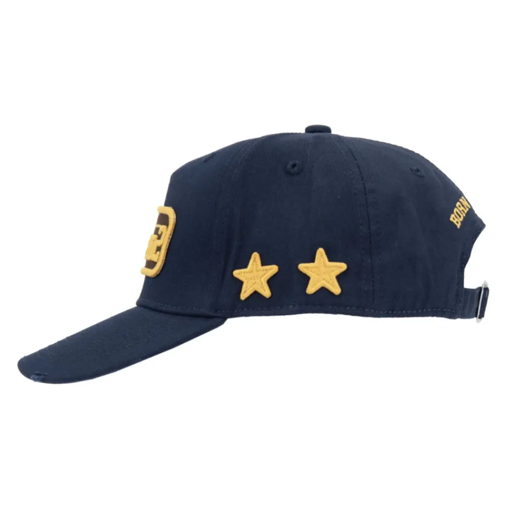 Huer, Kasketter & Hatte|Huer & Kasketter^Dsquared2 Broderet Logo Baseball Cap Distressed Skygge Blå