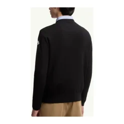 Trøjer|Sweatshirts<Moncler Broderet Monogram Jumper Sort