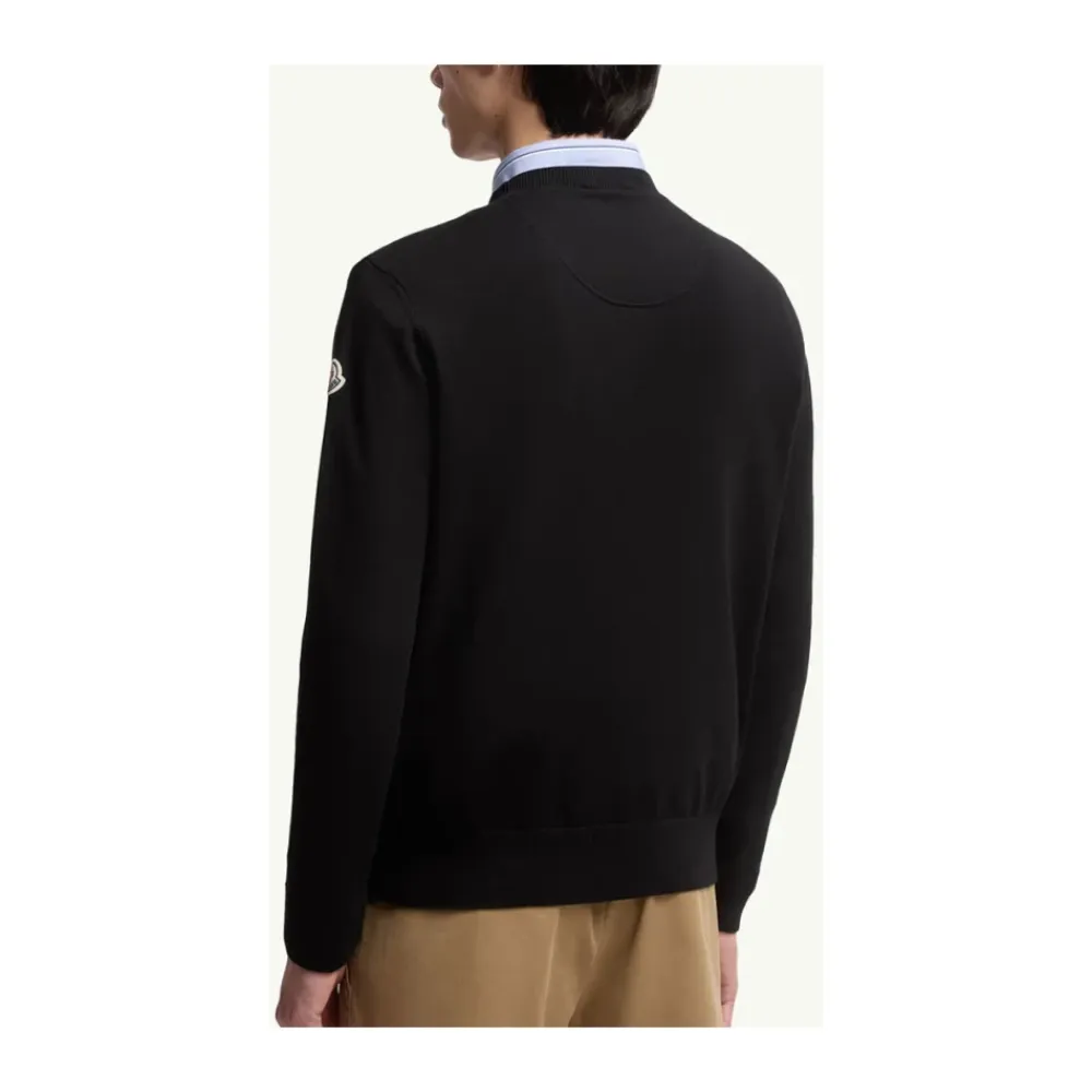 Trøjer|Sweatshirts<Moncler Broderet Monogram Jumper Sort
