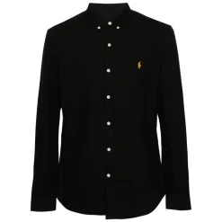 Skjorter<Polo Ralph Lauren Broderet Oxford Skjorte Sort