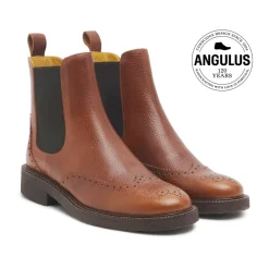 Chelsea Boots^Angulus Brogue Chelsea Støvle - Cognac/ Brun