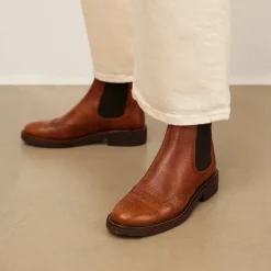 Chelsea Boots^Angulus Brogue Chelsea Støvle - Cognac/ Brun