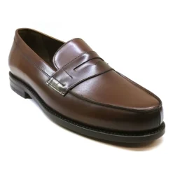 Loafers^Berwick Kalveskind Loafer med Penny Strap Brun