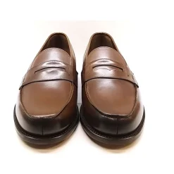 Loafers^Berwick Kalveskind Loafer med Penny Strap Brun