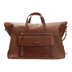 Rejsetasker^The Bridge læder Duffle taske Alberto Model Brun