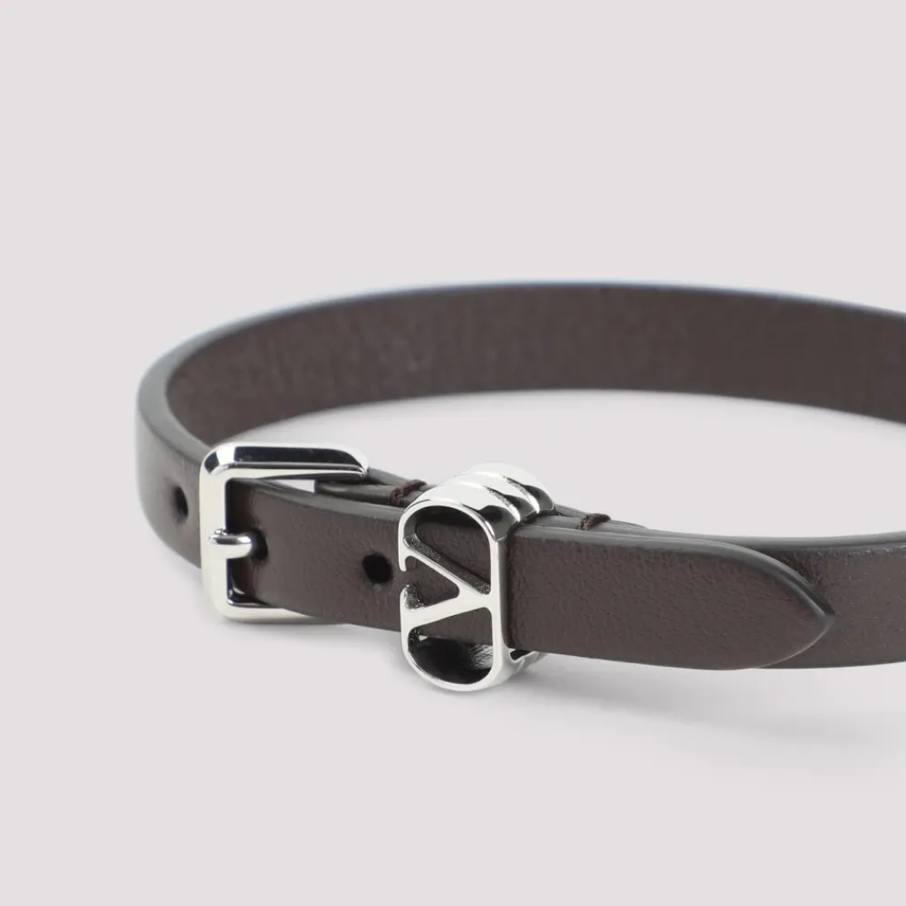 Bælter^Valentino Garavani Læderarmbånd til Mænd Brun