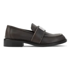 Loafers<Acne Studios Loafer Sko Elegant Sølv Detaljer Brun