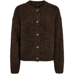 Striktrøjer & Sweatere^Liberté Melange Knappe Cardigan Brun
