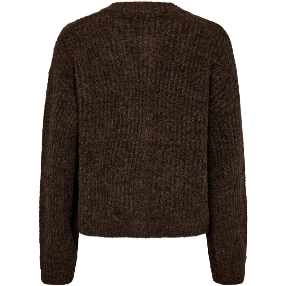 Striktrøjer & Sweatere^Liberté Melange Knappe Cardigan Brun