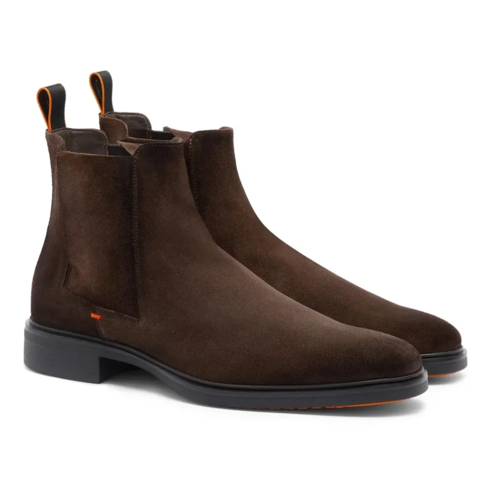 Støvler|Chelsea Boots<Santoni Ruskind Chelsea Støvler Letvægtsstil Brun
