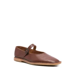 Ballerina Sko<Hereu Silke & Nylon Flade Sko Brun