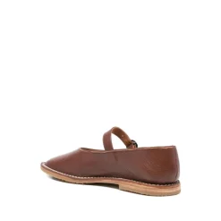 Ballerina Sko<Hereu Silke & Nylon Flade Sko Brun