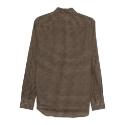 Skjorter^Canali Skjorte med Mikrocheck Mønster Brun