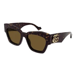 Solbriller<Gucci e Firkantede Cat-Eye Solbriller Brun